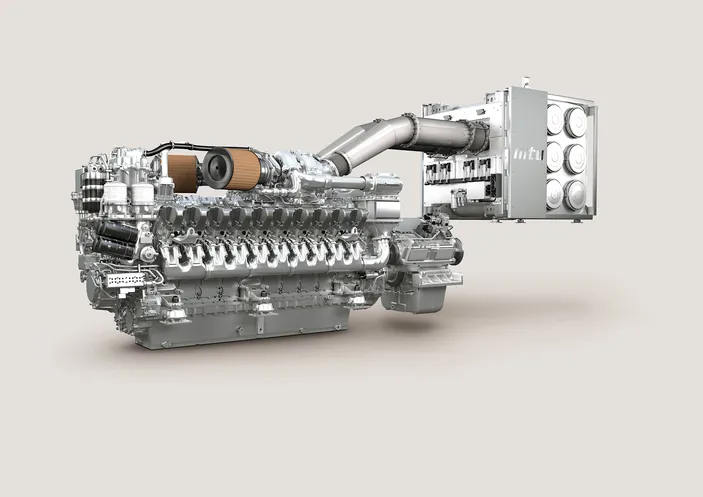 The high-performance Series 4000 engines for yachts are modified slightly to meet IMO Tier III and launched on the market with MTU’s SCR system. The engines will be available as 12, 16 and 20-cylinder versions for a power range extending from 1,920 to 3,900 kW. (Photo: Rolls-Royce)