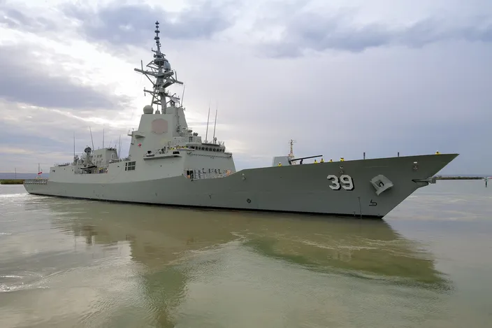 Hobart AWD during sea acceptance trials march 2017 (Photo: GE Marine)