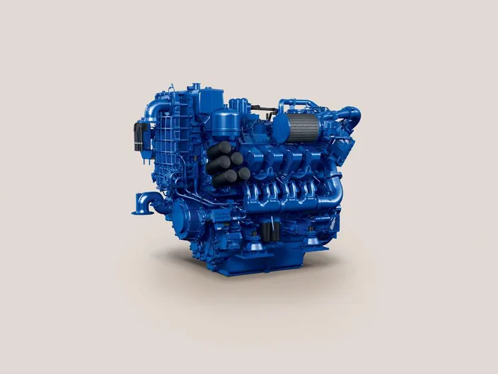 The MTU 8V 4000 M54 Ironmen commercial marine engine.