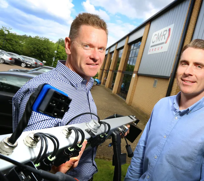 James Thwaites (left) and Lee Willmott celebrate CMR securing five-figure investment funding from Innovate UK (Photo: CMR Group)