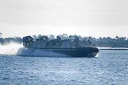 Landing Craft, Air Cushion (LCAC) amphibious transport vehicle.