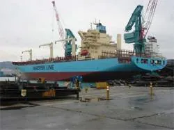 Library picture taken during the construction of a sister ship identical to the new building #2358