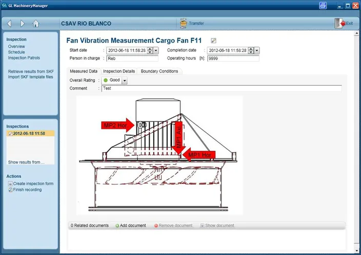 GL MachineryManager screenshot from the CSAV Rio Blanco. Copyright GL Group.