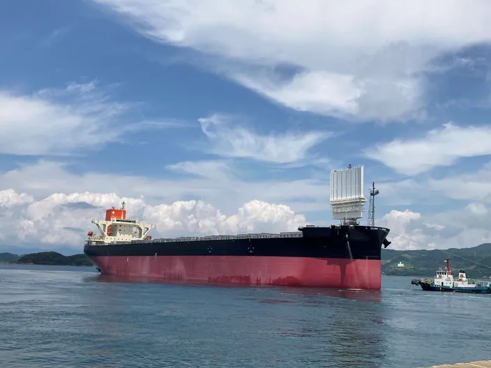 Mitsui OSK Line’s installation of wind propulsion technology on a 99,000DWT bulker tips the balance of wind-powered cargo capacity over one million DWT (Photo: MOL)