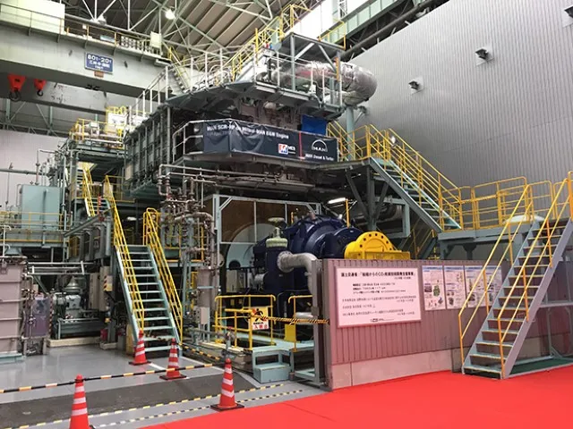 The Mitsui-MAN B&W 4S50ME-T9 test engine hosting the new MAN SCR-HP technology (Photo: MAN Energy Solutions) 
