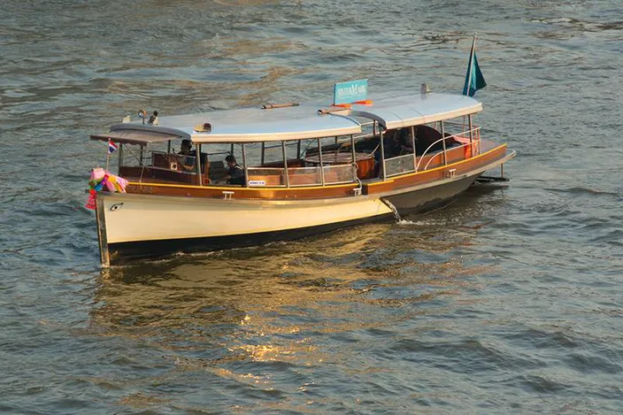 Newly-built tourist transfer boat, named Supapan #4, is 16- by 3.5-meters, built Sorpitaksin Shipyard in Ayutthya and powered by Cummins 6BTA-M 150-HP. Teak bright works and takien planking with teng frames. (Photo: Haig-Brown/Cummins)