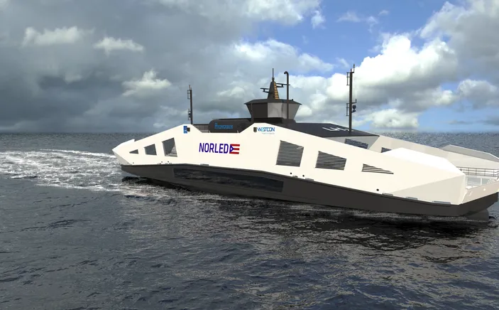 Norwegian ferry operator Norled is developing hydrogen-powered ferries (Image: LMG Marin)