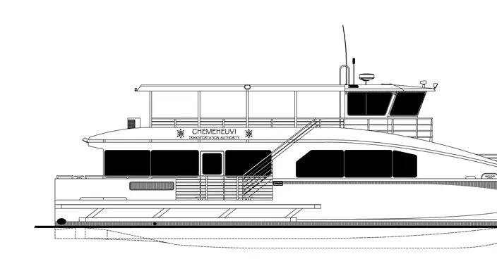 65’ passenger catamaran for the Chemehuevi Transit Authority of Lake Havasu, California.