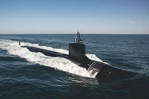 File photo of Virginia-class submarine the future USS Delaware (SSN 791). (U.S. Navy photo: Ashley Cowan)