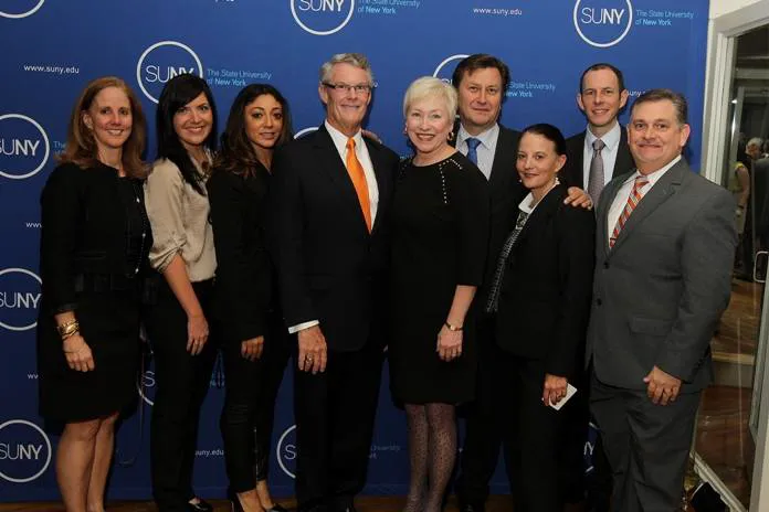 Pictured in the photo (Left to Right): Aimee Bernstein, VP University Relations, SUNY, Maritime College, Amy Reynolds, Manager, Communications & Branding, USA, Wärtsilä, Michelle Romero, Market Development Manager-Americas, Wärtsilä, Frank Donnelly, Managing Director, Wärtsilä North America, Nancy Zimpher, Chancellor, State University of New York, Jukka Pietikäinen, Consul General of Finland in New York, RADM Wendi B. Carpenter, USN (Ret.), SUNY, Maritime College, Kevin Pleiss, General Manager, 