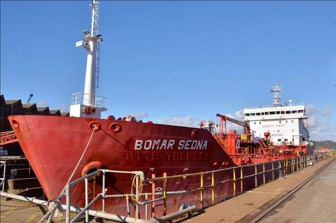 Product Tanker 'Bomar Senda' in A&P's Drydock: Photo credit A&P Falmouth