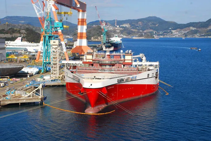 Ramform Seismic Survey Ship: Photo courtesy of MHI