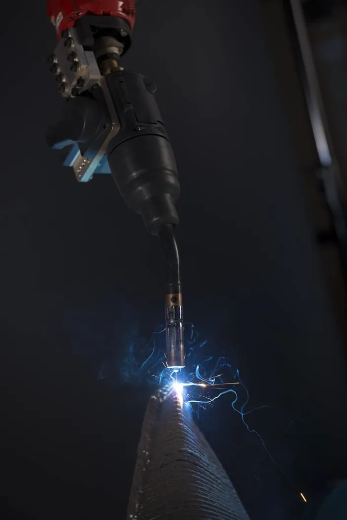 RAMLAB (Rotterdam Additive Manufacturing Lab) makes the vision of manufacturing certified large metal parts on demand through Additive Manufacturing a reality. (Photo: RAMLAB/Damen)