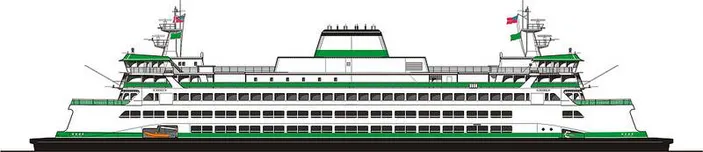 Rendering of Washington’s new 144-car ferry.