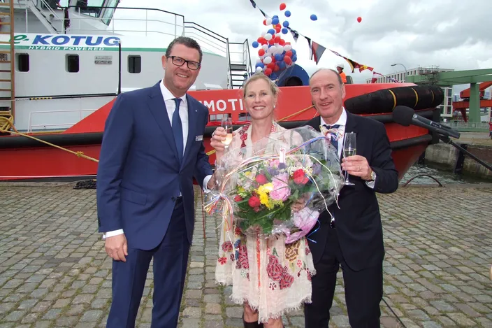 left to right: Ard-Jan Kooren (KOTUG), Annika Bootsman-Kleberg (Wallenius), Uwe Magnussen (KOTUG Germany)