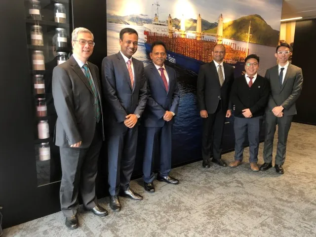 From left to right: William Chan (Purchasing Manager, Pacific Basin), Sarath Prasannan (Managing Director, MAN Hong Kong), Jay K Pillai (Director, Fleet, Pacific Basin), Harsh Bhave (General Manager, Technical, Pacific Basin), Raymond Siu (Head of Sales, MAN Hong Kong), Jason Lai (Senior Sales Account Manager, MAN Hong Kong) Photo: MAN Energy Solutions 
