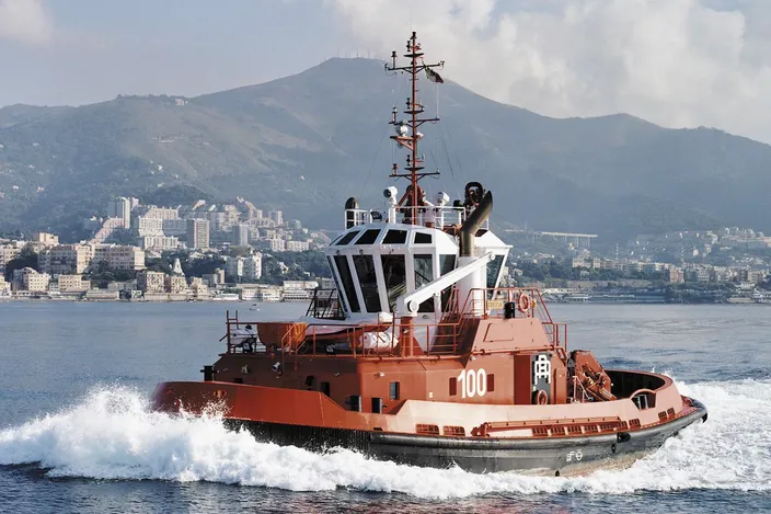Rimorchiatori Riuniti's new tug boat will be powered by the Wärtsilä HY hybrid power module. Shown here is the tug boat Svezia, owned by the same company, and which is also equipped with a Wärtsilä solution. (Photo: Wärtsilä)