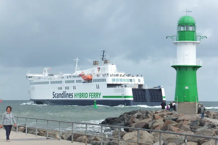 Scandlines' hybrid ferry Berlin will be equipped with a Norsepower rotor sail (Photo: Scandlines)