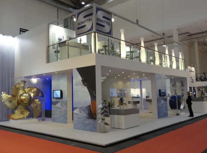 Schottel’s booth (stand 306, Hall A 4) at SMM 2014 (Photo: Schottel)