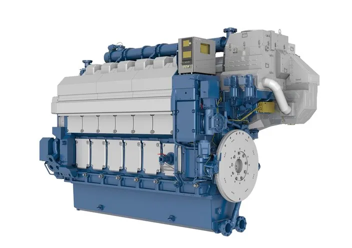 A six-cylinder Wärtsilä 34DF dual-fuel engine (Image: Wärtsilä)