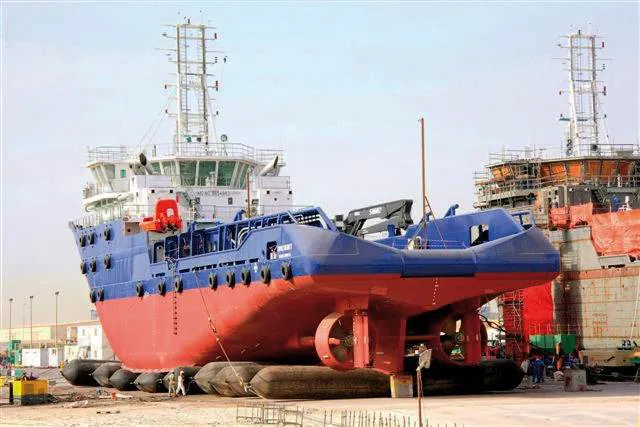 Topaz Dignity on Slipway: Photo credit MAN Diesel & Turbo