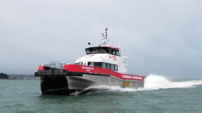 Crew Transport Vessel equipped with two Voith Linear Jets (VLJ) Photo courtesy of Voith