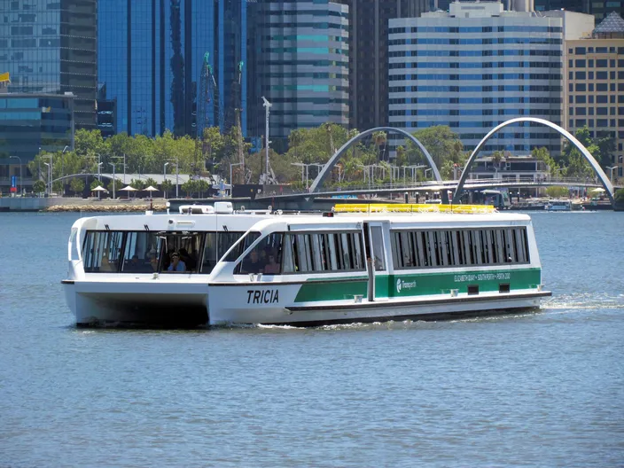 MV Tricia  -- named after Perth Zoo's popular 62-year-old Asian Elephant -- is the third ferry in Transperth fleet. Photo: Dongara Marine