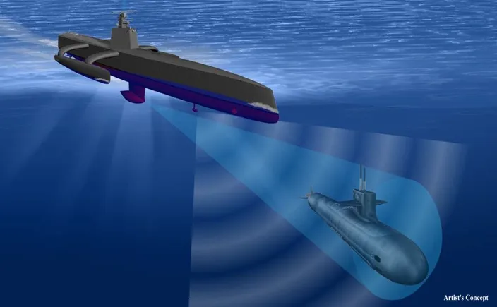 Unmanned Sub Hunter: Image credit DARPA