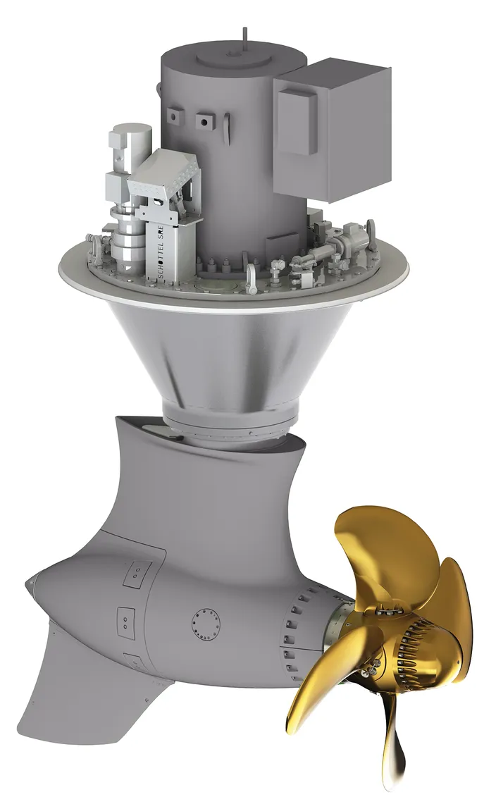 Each of the new vessels will be driven by two SCHOTTEL Rudder EcoPellers type SRE 340 L FP with an input power of 960 kW each (Photo: SCHOTTEL)