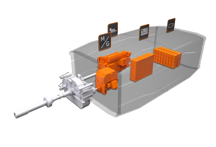 The Wärtsilä HY is a fully integrated hybrid power module in a diesel-mechanical configuration. (Image: Wärtsilä)
