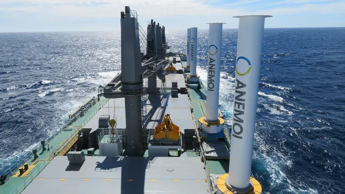 Wärtsilä will include Anemoi Marine Technologies’ Rotor Sails as part of its propulsion offering. (Photo: Anemoi Marine Technologies)