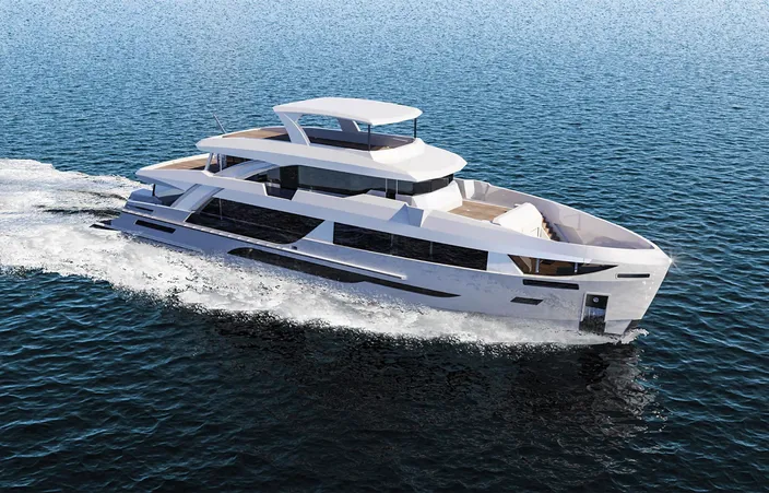 Yacht (121 ft) with 478 kWh COBRA Battery System. Images ©Lehmann Marine