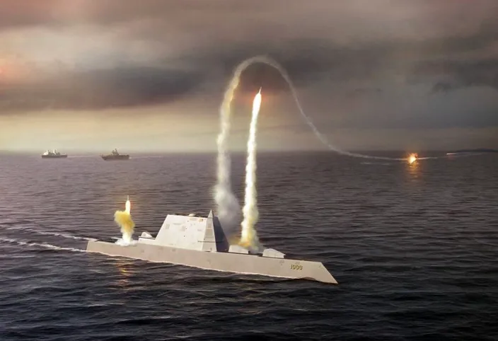 DDG 1000 Zumwalt-class Destroyer: Image credit USN